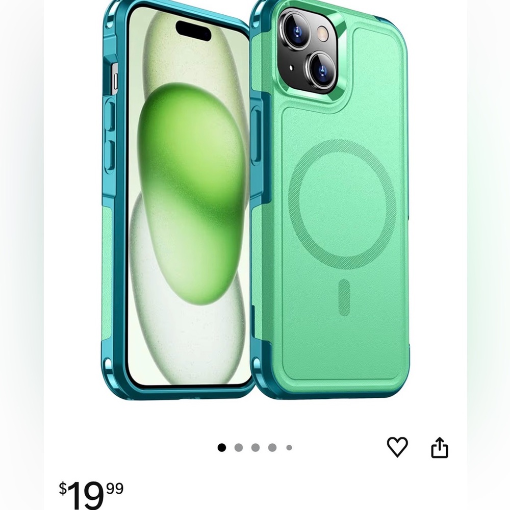 iPhone 15 Green Protective Phone Case